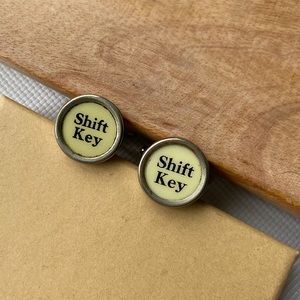 CUFFLINKS Monogram Vintage Typewriter Keys NEW